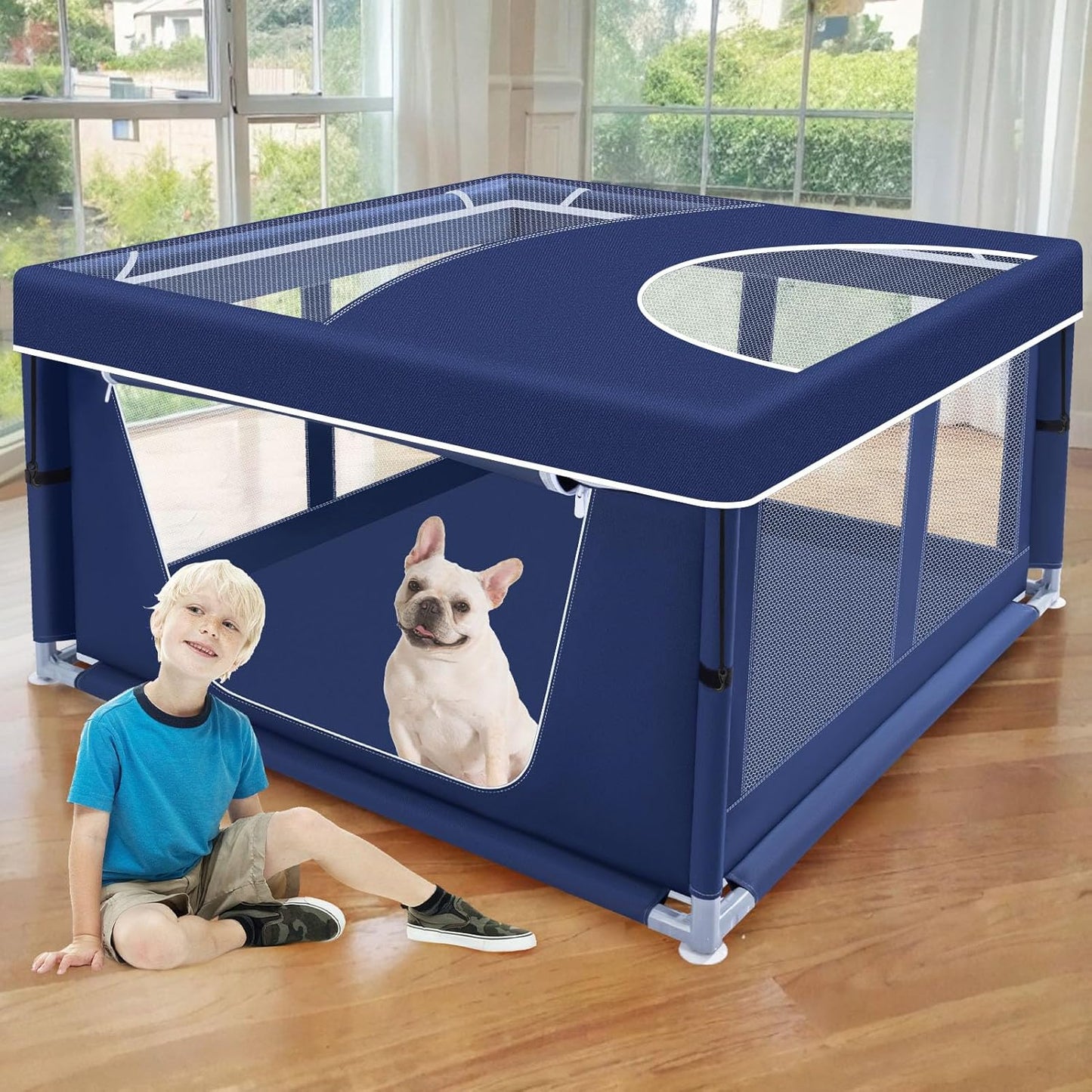 42x42x25.6 Inch Puppy Playpen for Safe Indoor and Outdoor Fun