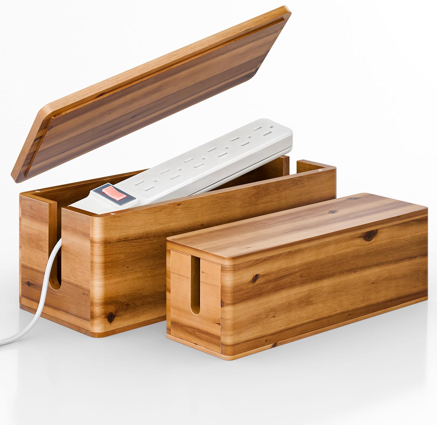 Acacia Large Cable Management Box Set for Home and Office Use