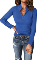 PRETTYGARDEN Fall Quarter Zip Pullover Sweater for Women - Cozy