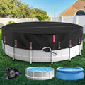 24 Ft Round Pool Cover with Patented Ratchet - Windproof Solar