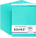 Teal 9.5x14.5 in Poly Bubble Mailers #4 - Durable Padded Envelopes