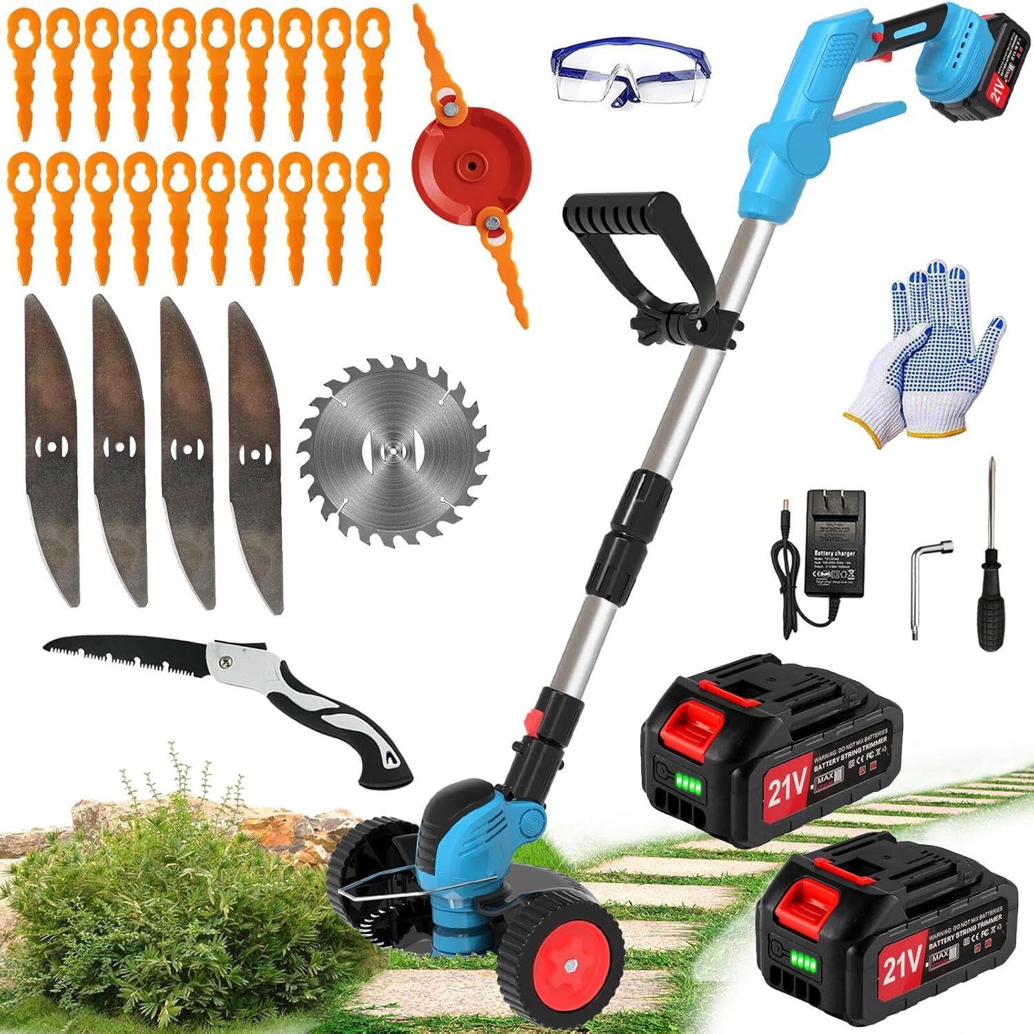 Electric Weed Wacker Cordless Eater for Lawn Care and Trimming