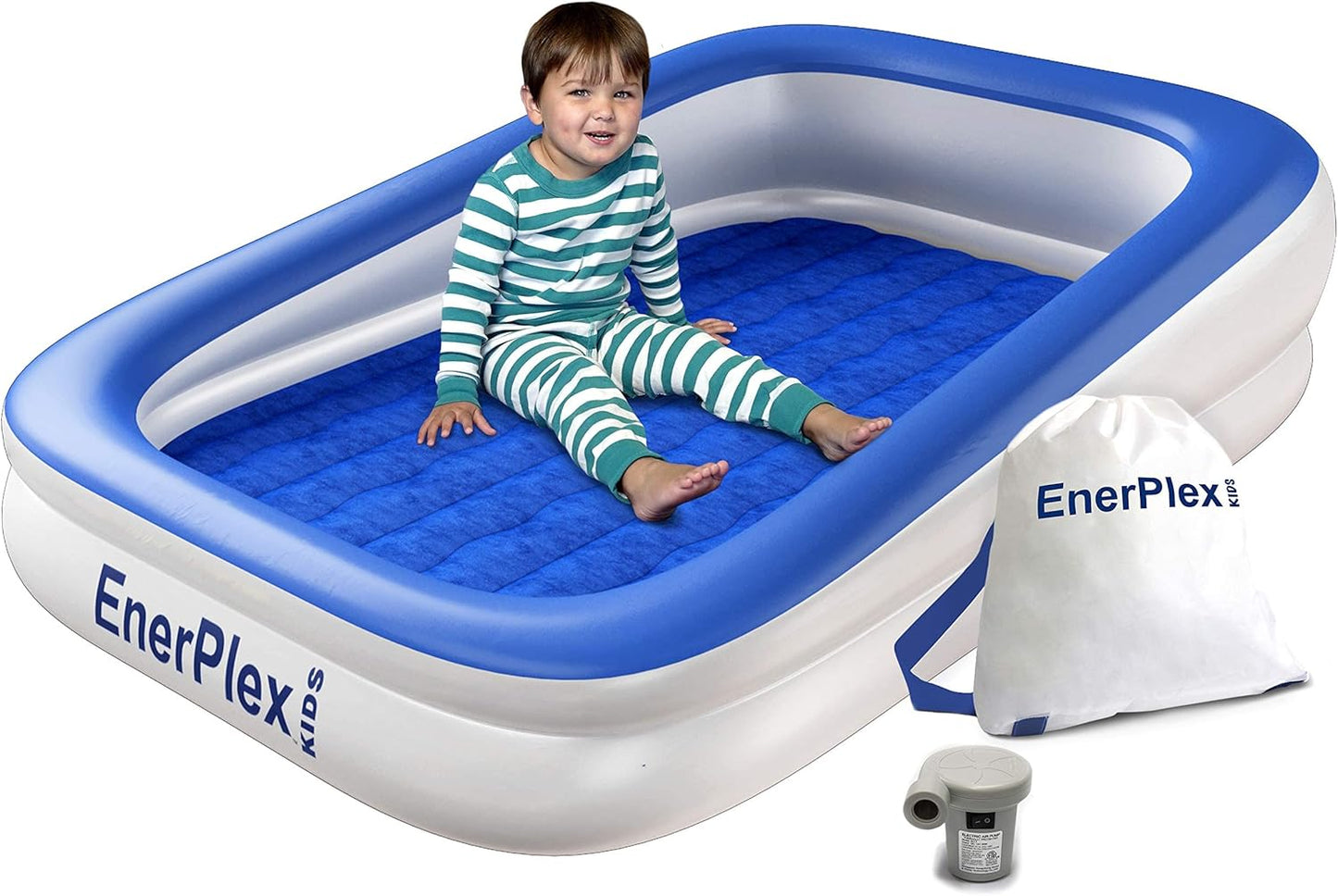 EnerPlex Kids Inflatable Travel Bed for Safe Sleep Anywhere