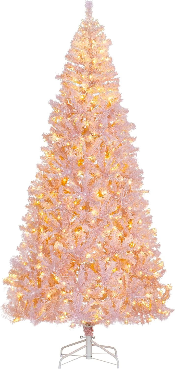 HOMCOM 7.5ft Tall Prelit Christmas Tree with 500 LED Lights