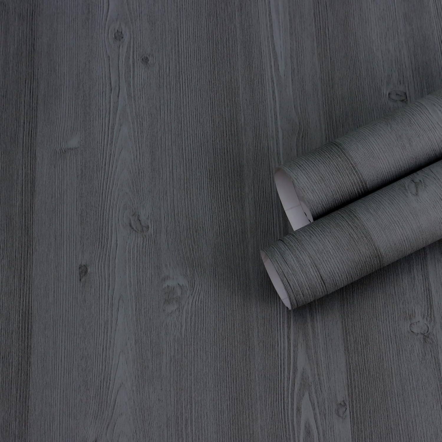 LiKiLiKi Gray Wood Grain Contact Paper for Stylish Decor