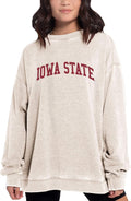 chicka-d NCAA womens Burnout Fleece Pullover - Soft Oversized Fit This