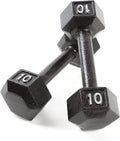 CAP Barbell Black Cast Iron Hex Dumbbell Pair Options - Durable Grip