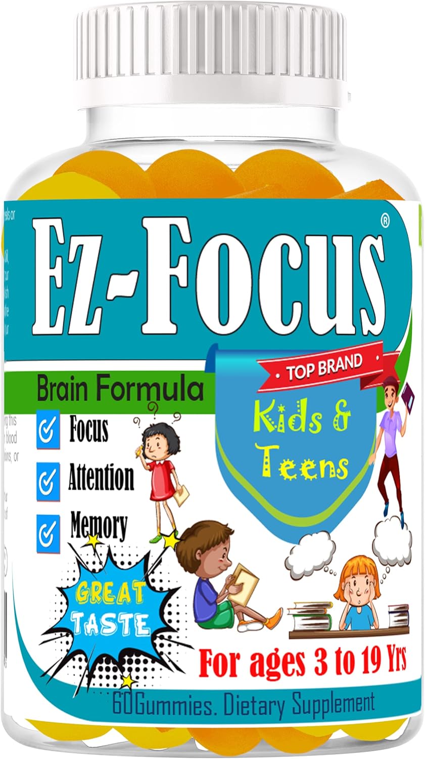 Ez-Focus Gummies for Kids and Teens - Brain Support Supplement