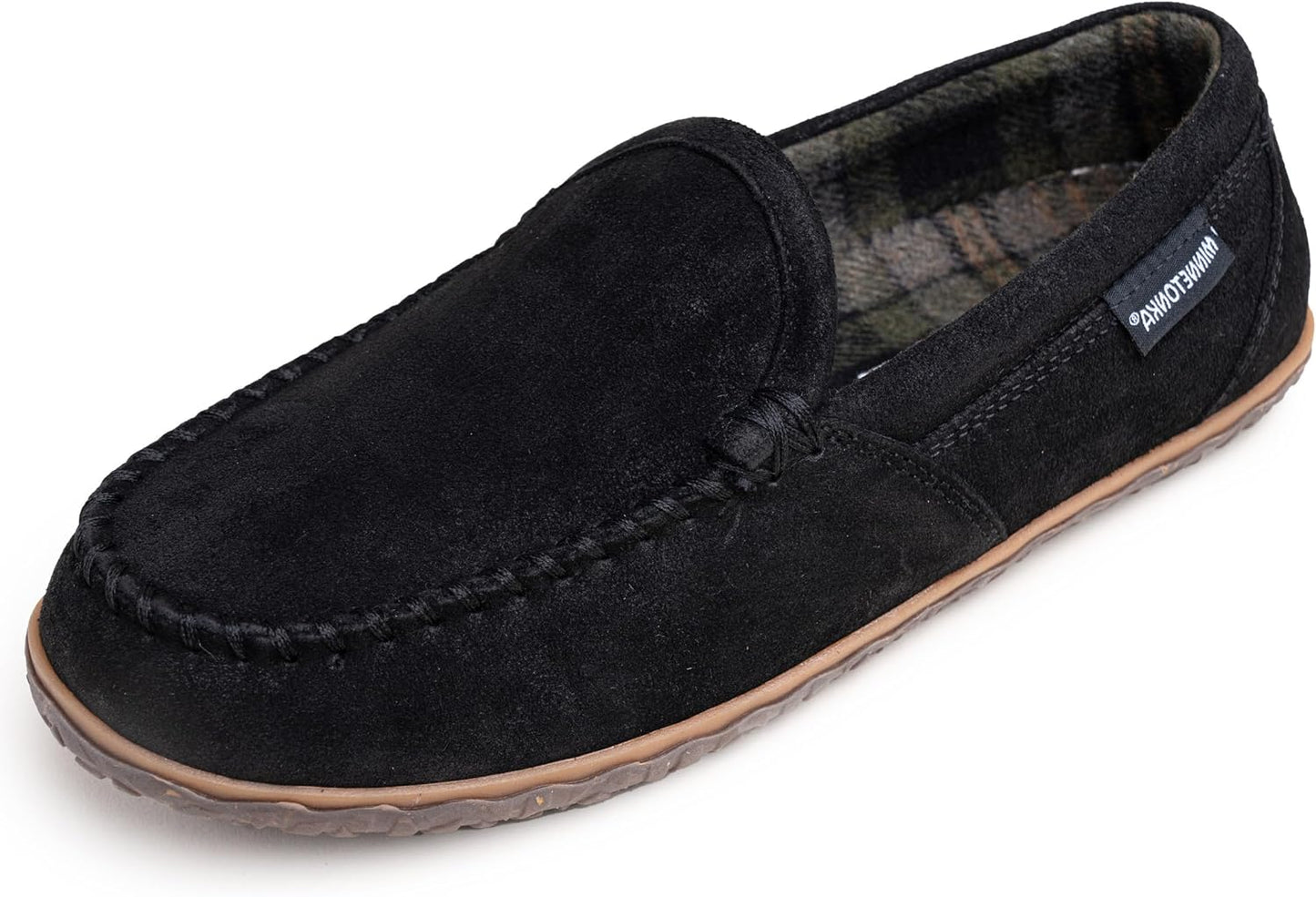 Minnetonka Men's Tilden Moccasin Suede Slippers for Comfort