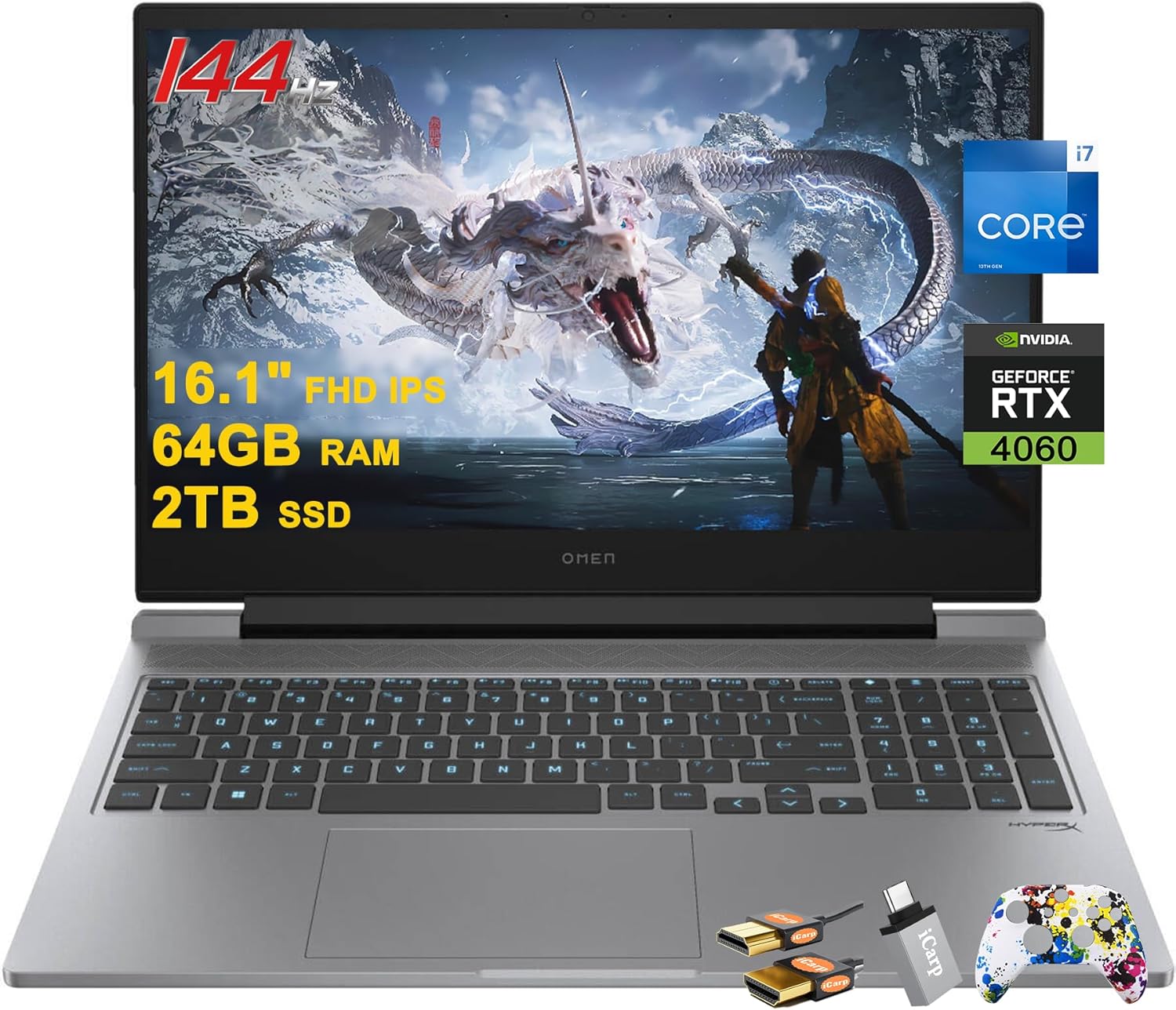 HP Omen 16 Gaming Laptop with 16.1in FHD Display and RTX 4060