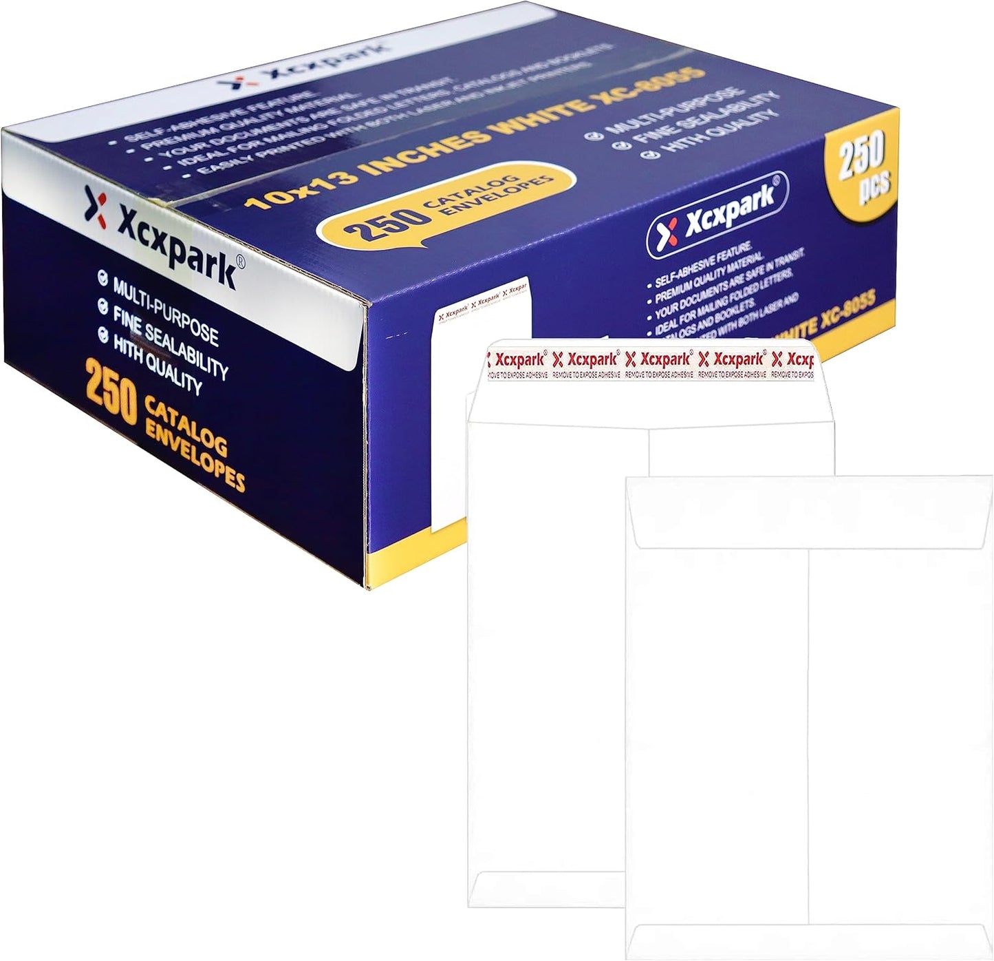 250 Printable Self Seal Security Envelopes - Tear-Proof White Kraft