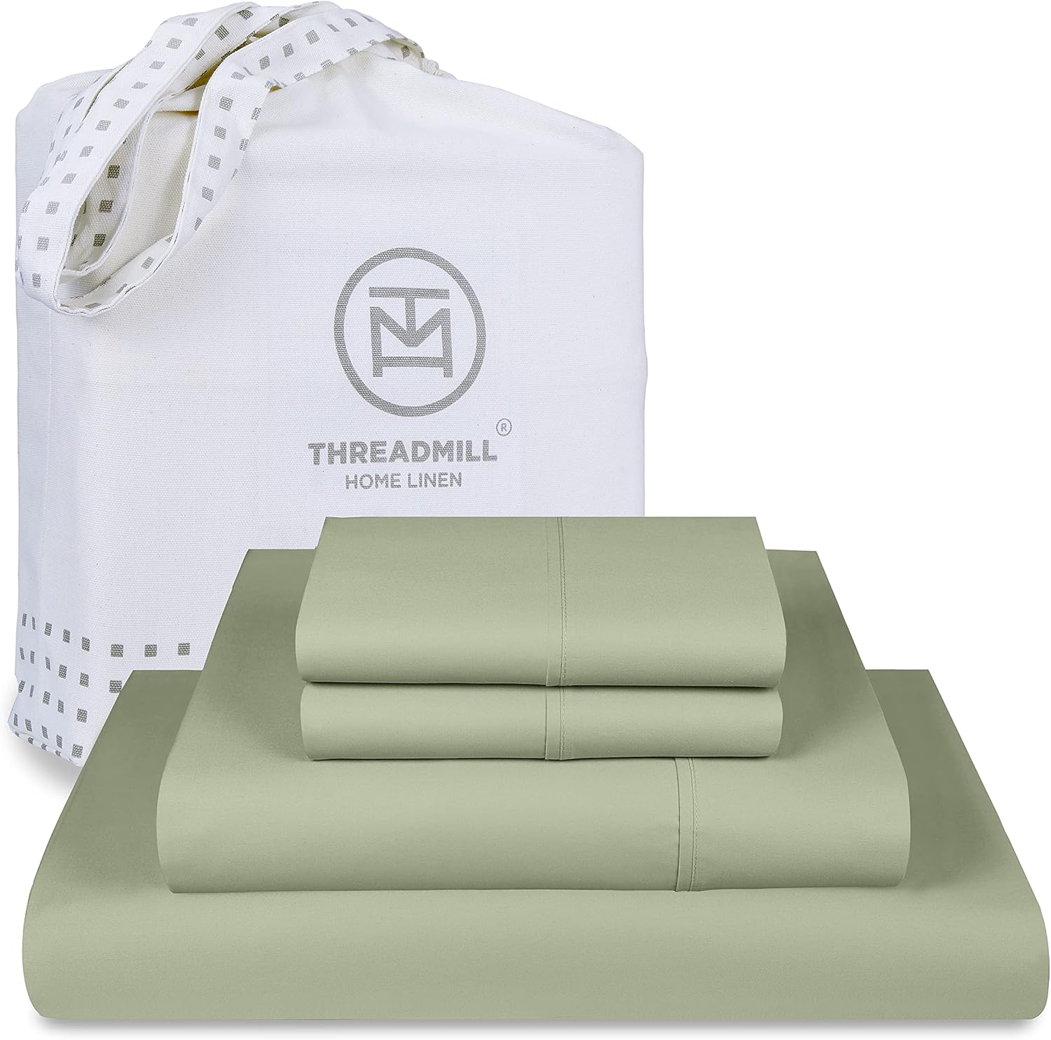 Threadmill Supima Cotton Sheets Set for Cal King Size Bed