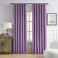 Pinch Pleated Blackout Curtains Purple 2-Panel Set 40in x 90in