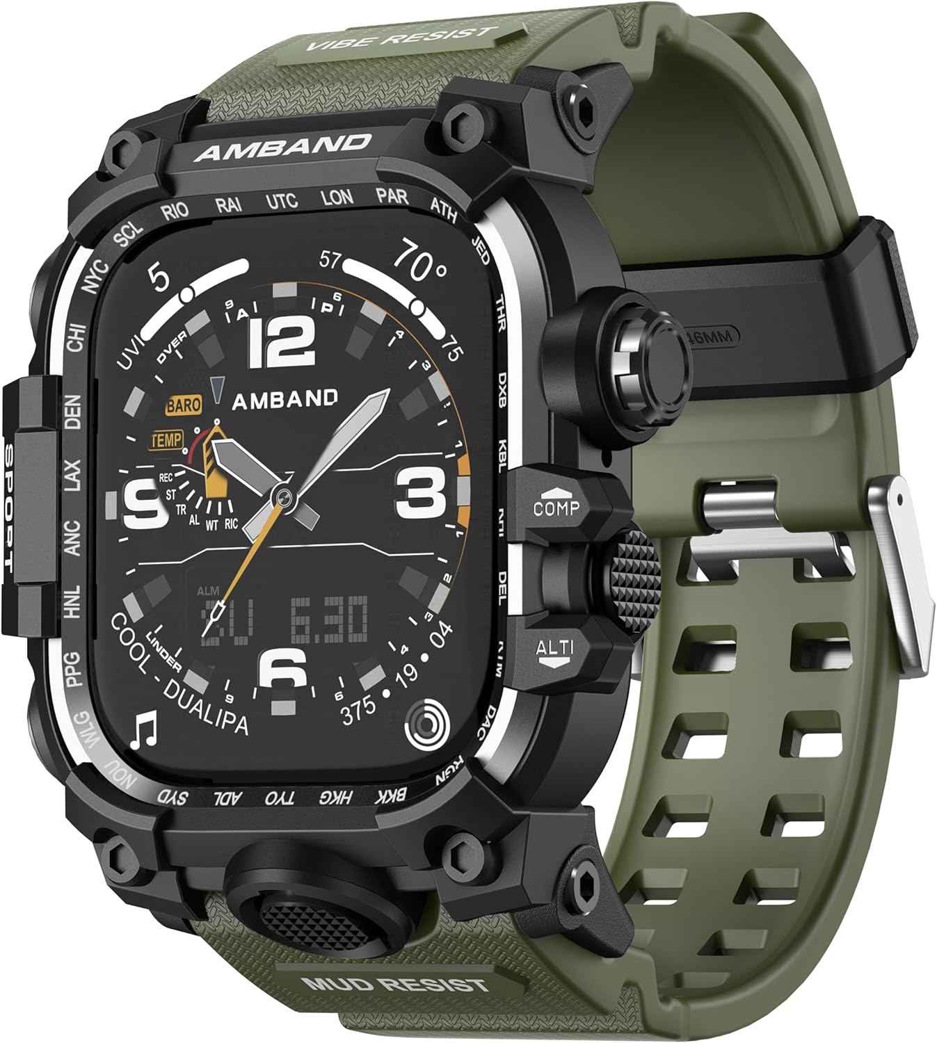 Rugged Case with Band for Apple Watch 46mm - Tactical Protection
