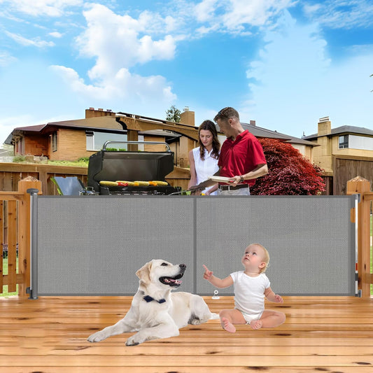 Brvclon Retractable Extra Wide Baby Gate - Indoor/Outdoor Safety Solution