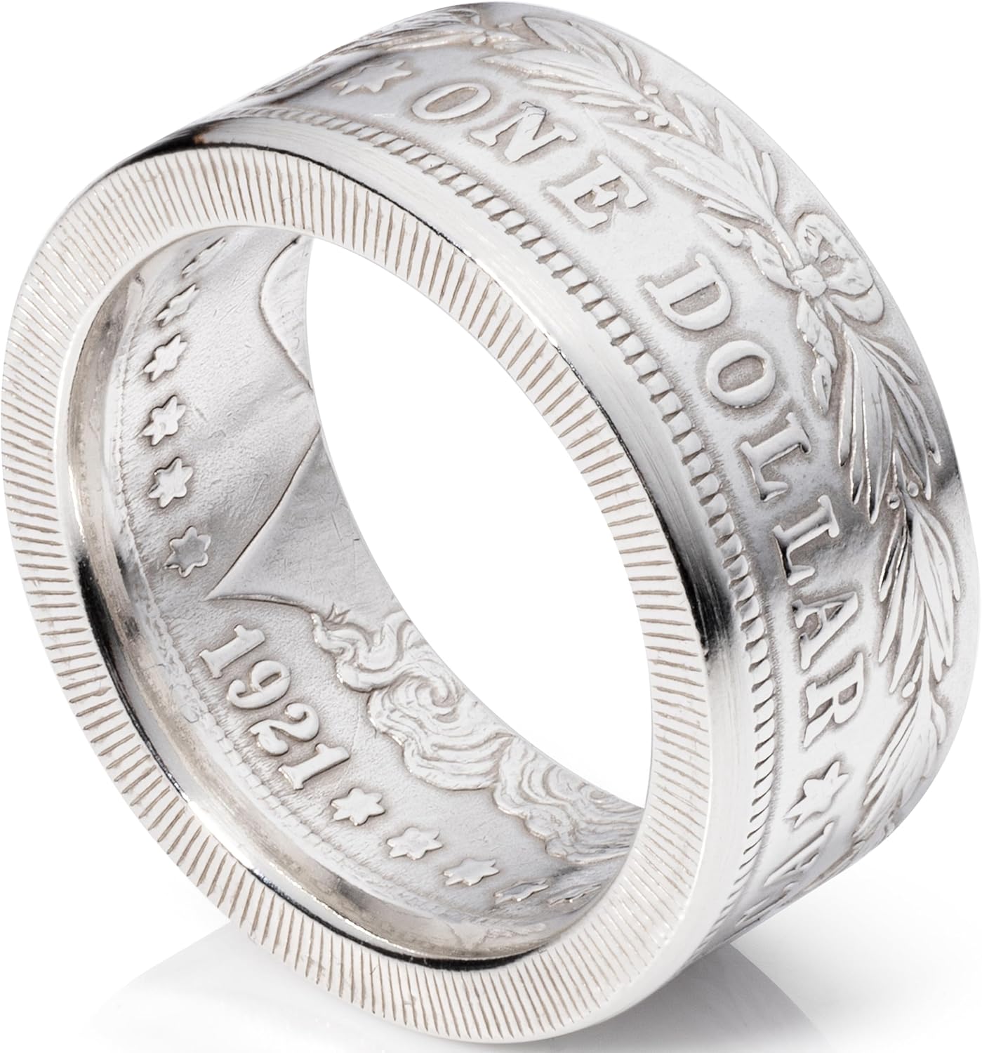 Morgan Silver Dollar Coin Ring Handmade in USA for Collectors