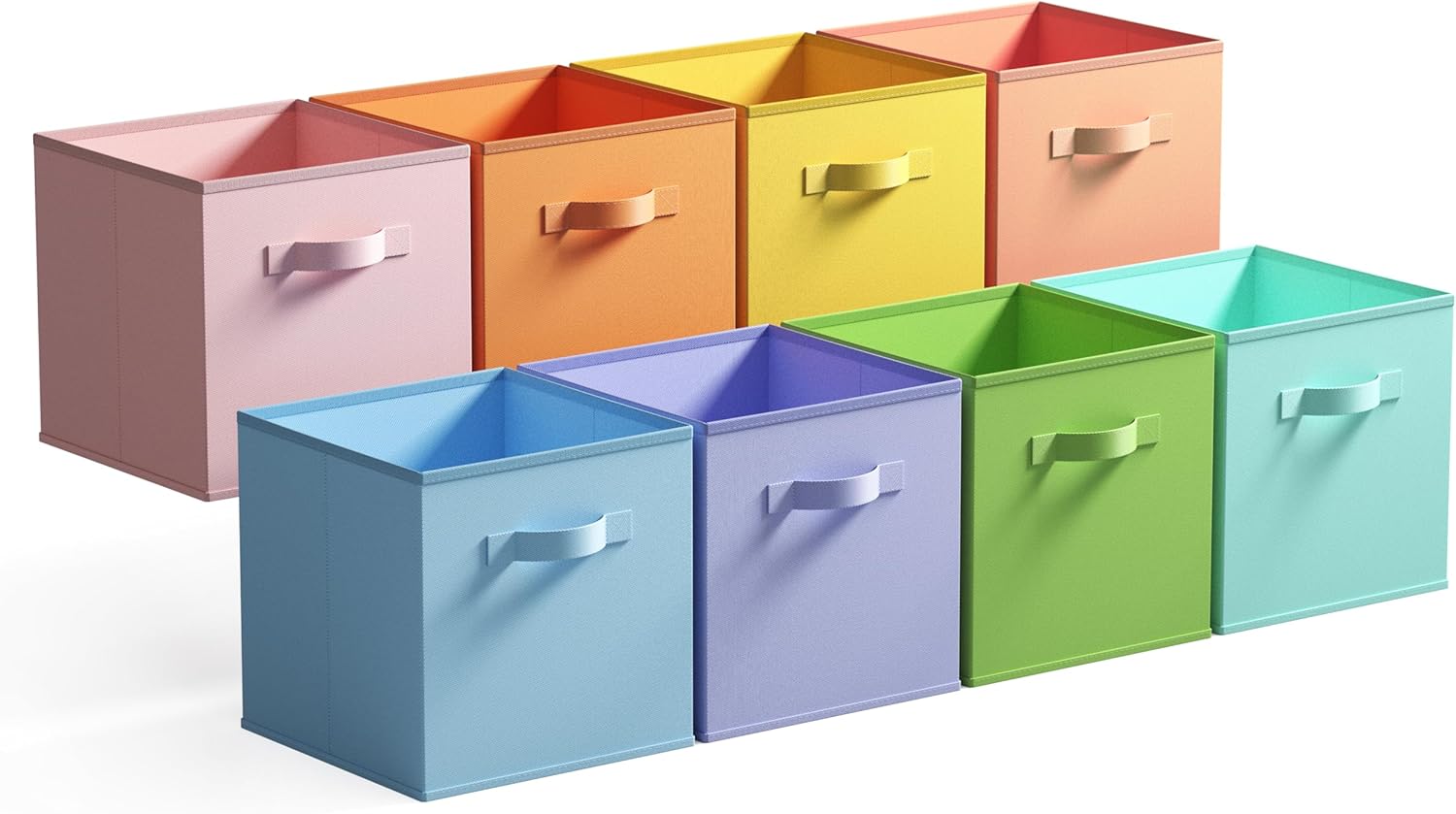 Colorful Cube Storage Bins for Kids Room and Play Room