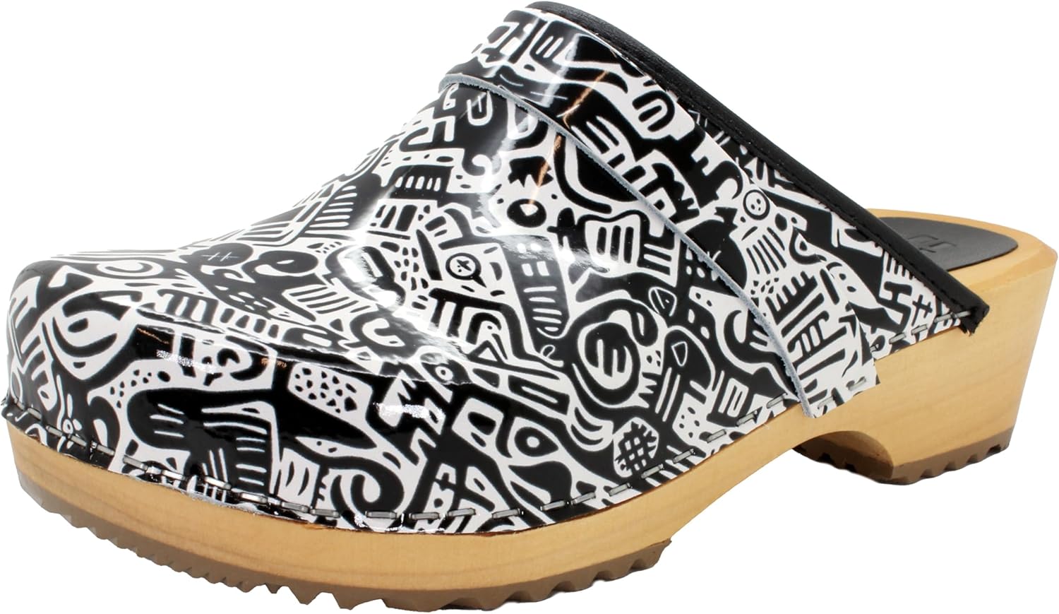 Bjork Maja Wood Open Back Leather Clogs for Ultimate Comfort