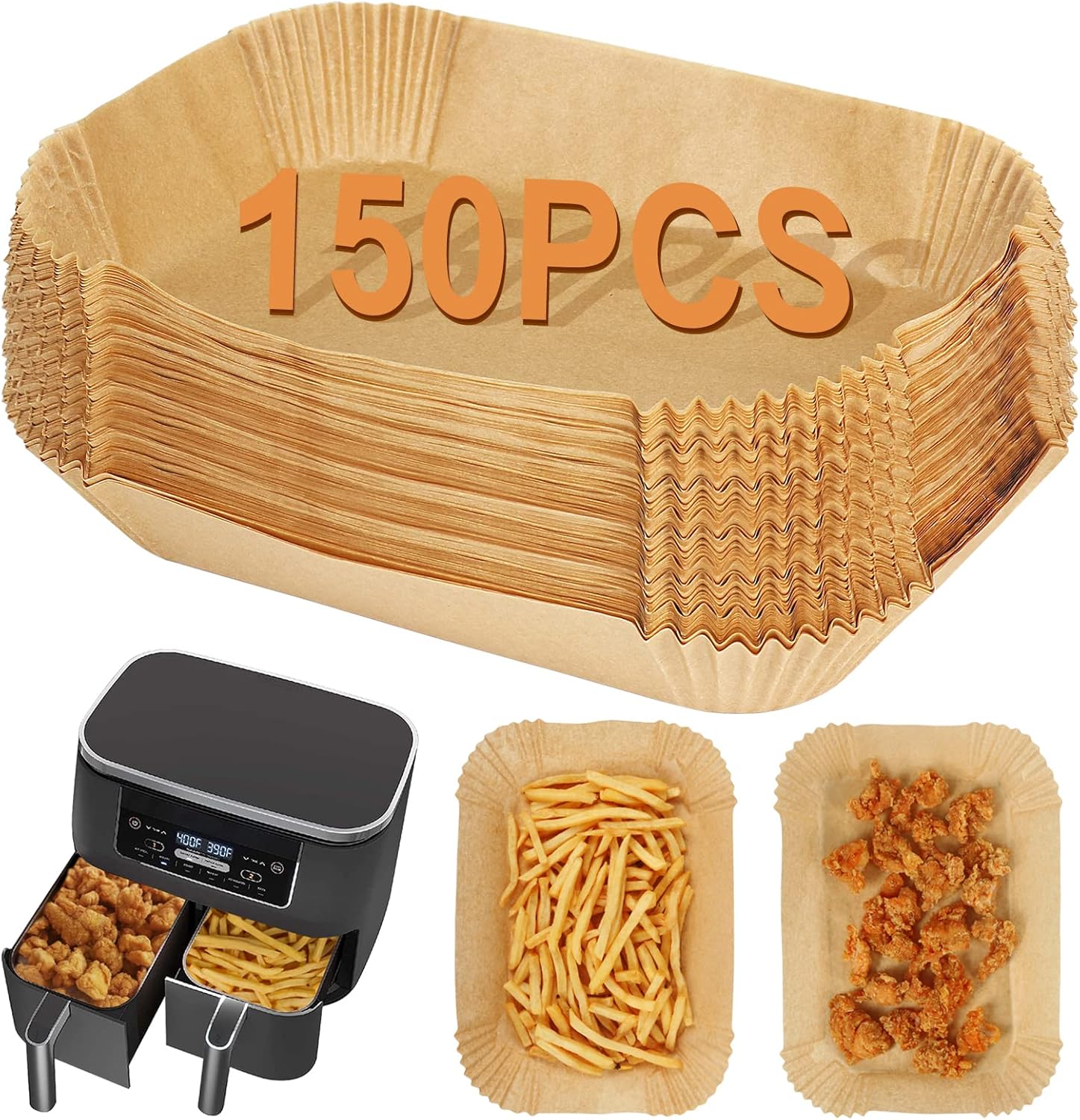 150 Ninja Dual Air Fryer Liners by BYKITCHEN
