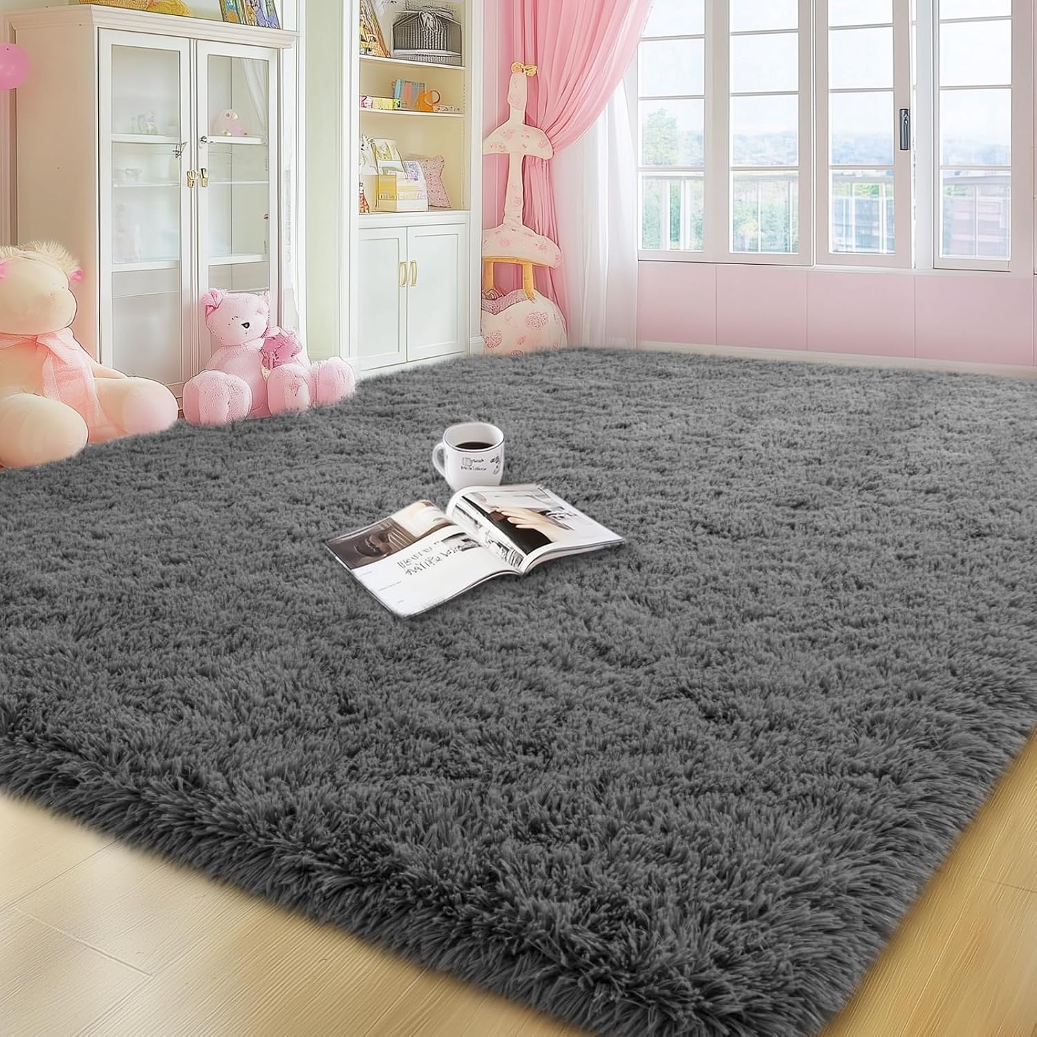 6x9 Area Rugs for Living Room, Soft Shaggy Fuzzy Carpet