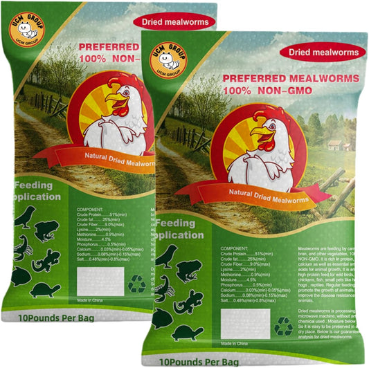 UCM Group 20LB Dried Mealworms for Wild Birds and Chickens
