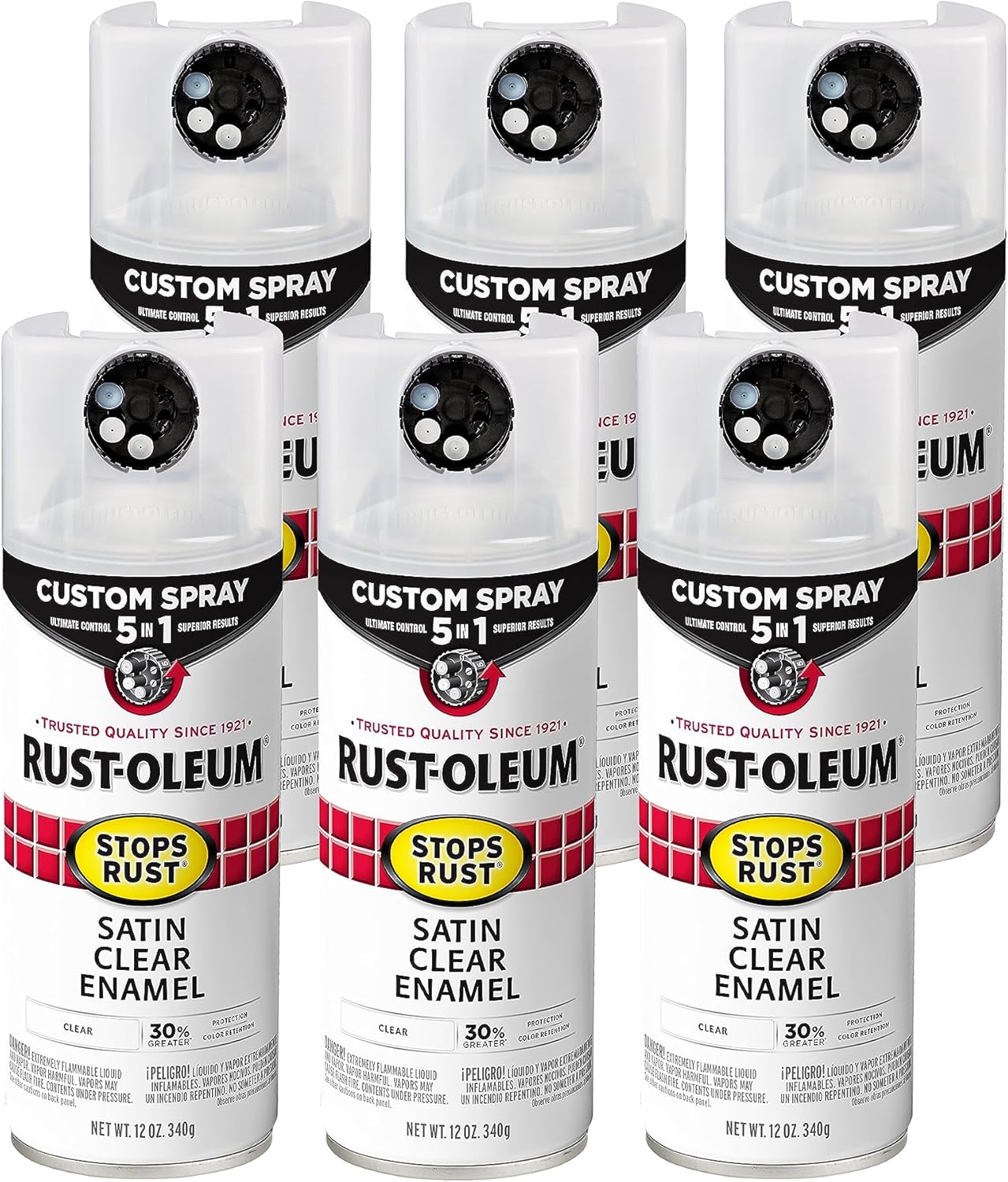 Rust-Oleum Stops Rust Custom Spray 5-in-1 Paint, Satin Clear