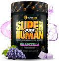 Superhuman Pre Workout Powder Grapezilla - Sustained Energy & Pump