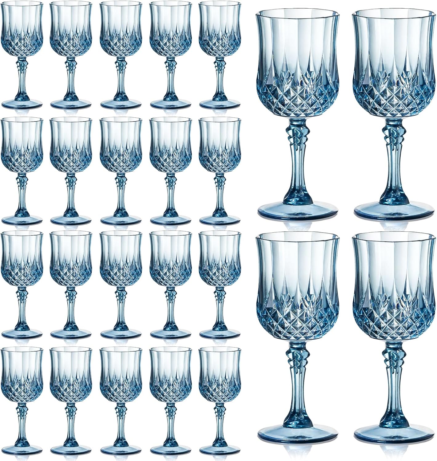 Vintage 7oz Plastic Wine Glasses for Stylish Celebrations