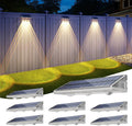 Solar Fence Lights Outdoor 3 Mode 3000K/4500K/6500K - Durable, Auto