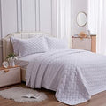 SunStyle Home Quilt Set Twin Size White - Ultra Soft Lightweight