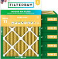 Filterbuy 20x23x4 Air Filter MERV 11 Allergen Defense - 6-Pack