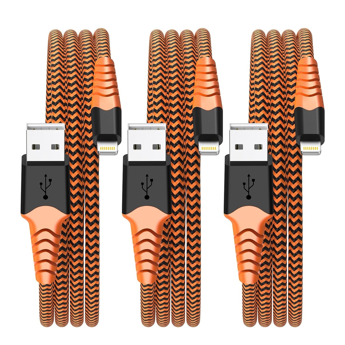 Fast Charge iPhone 3-Pack MFi Cable Set