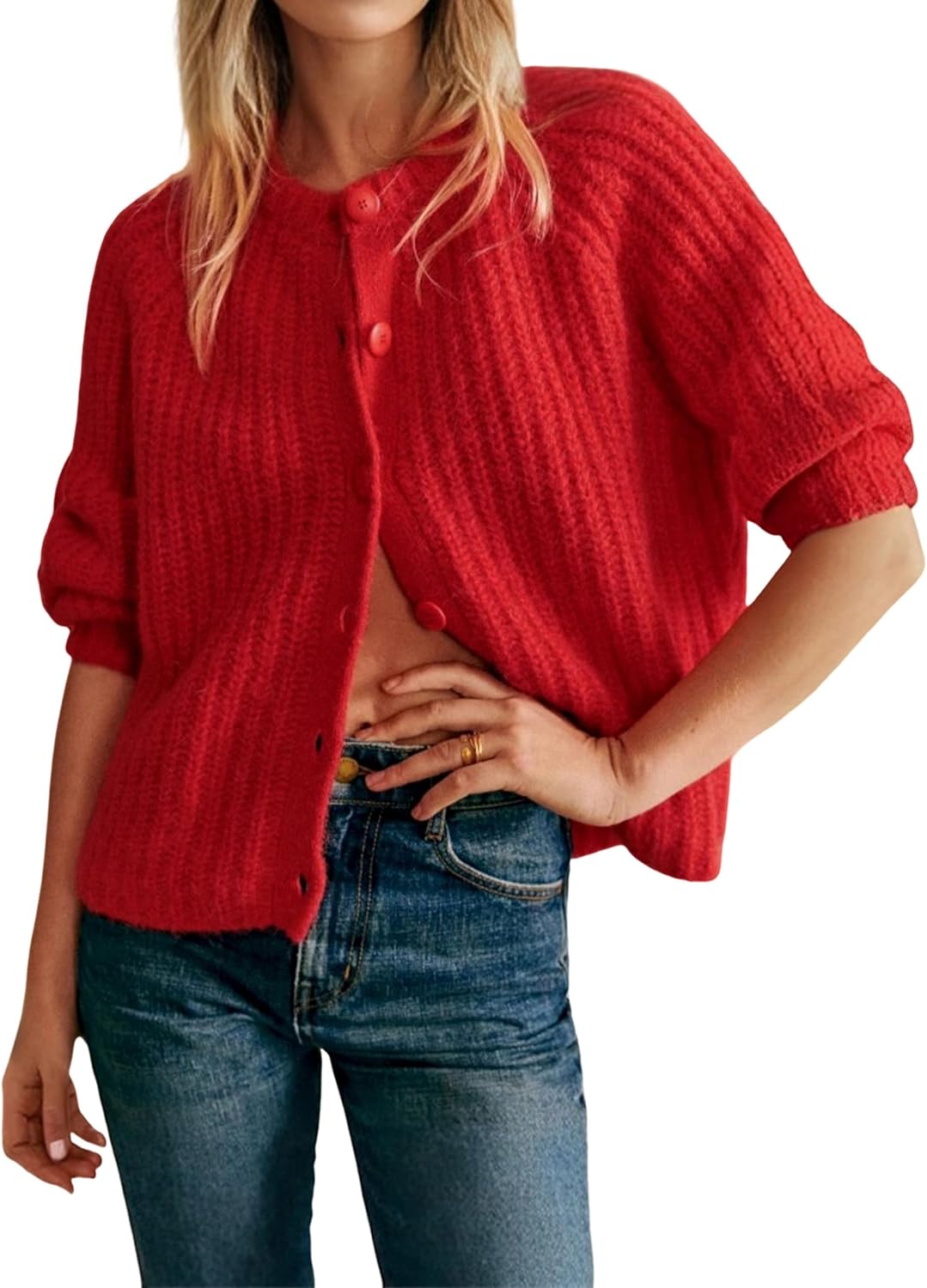 Bianstore Women's Casual Long Sleeve Cardigan Sweater Knit Outwear