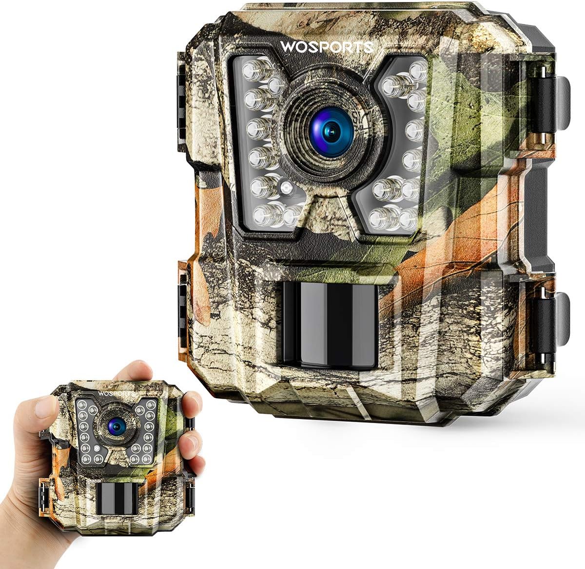 WOSPORTS Mini Trail Camera: Clear Night Vision