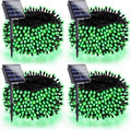 Solar Halloween Lights 4 Pack 180FT Green String Lights - Bright