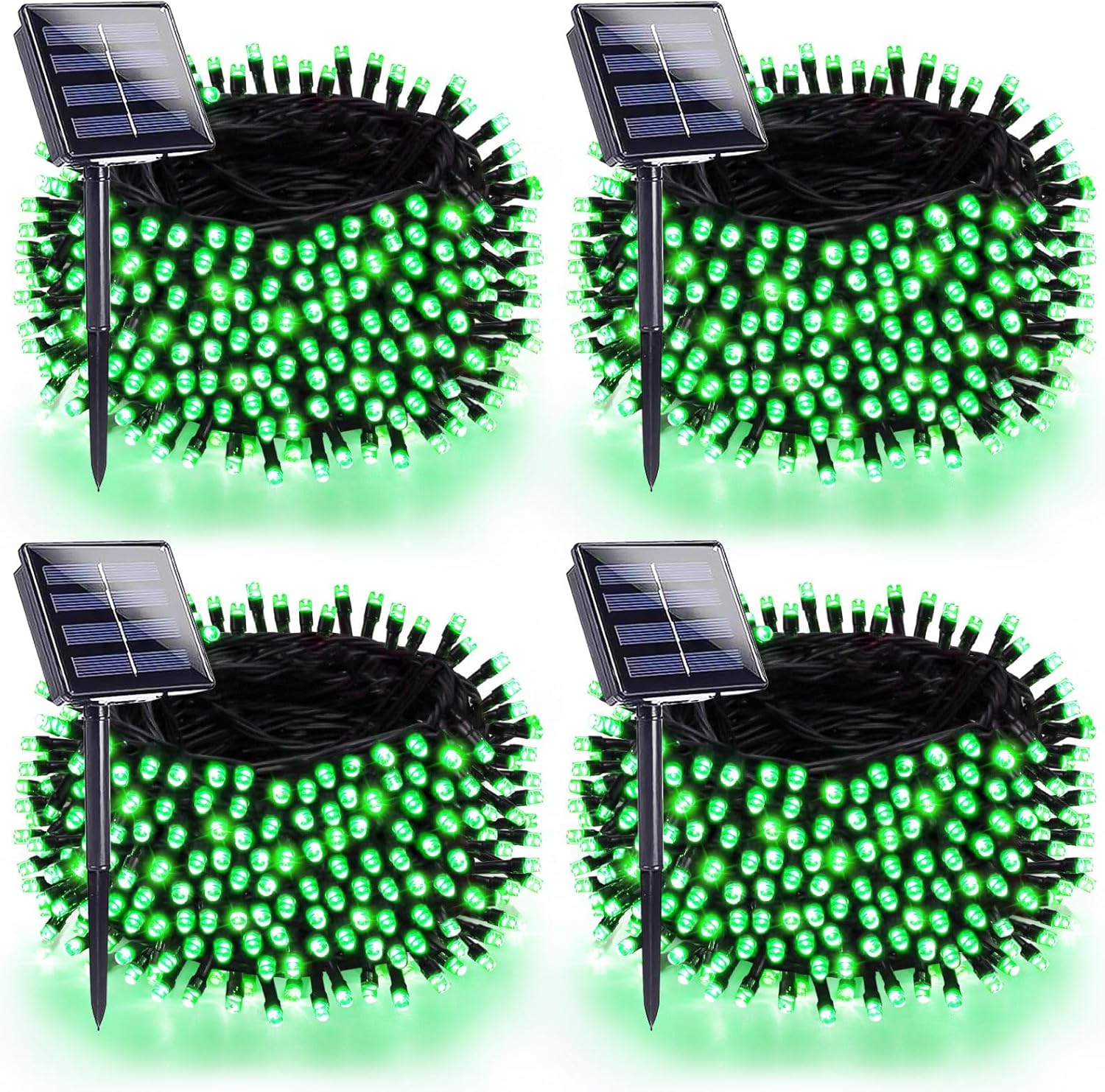 4 Pack 180FT Solar Halloween Lights for Outdoor Decorations