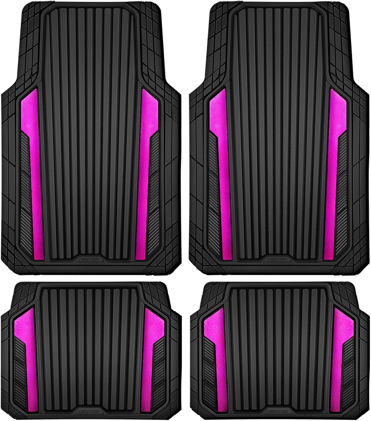 CAR PASS Heavy Duty Rubber Car Mats for All Weather Protection