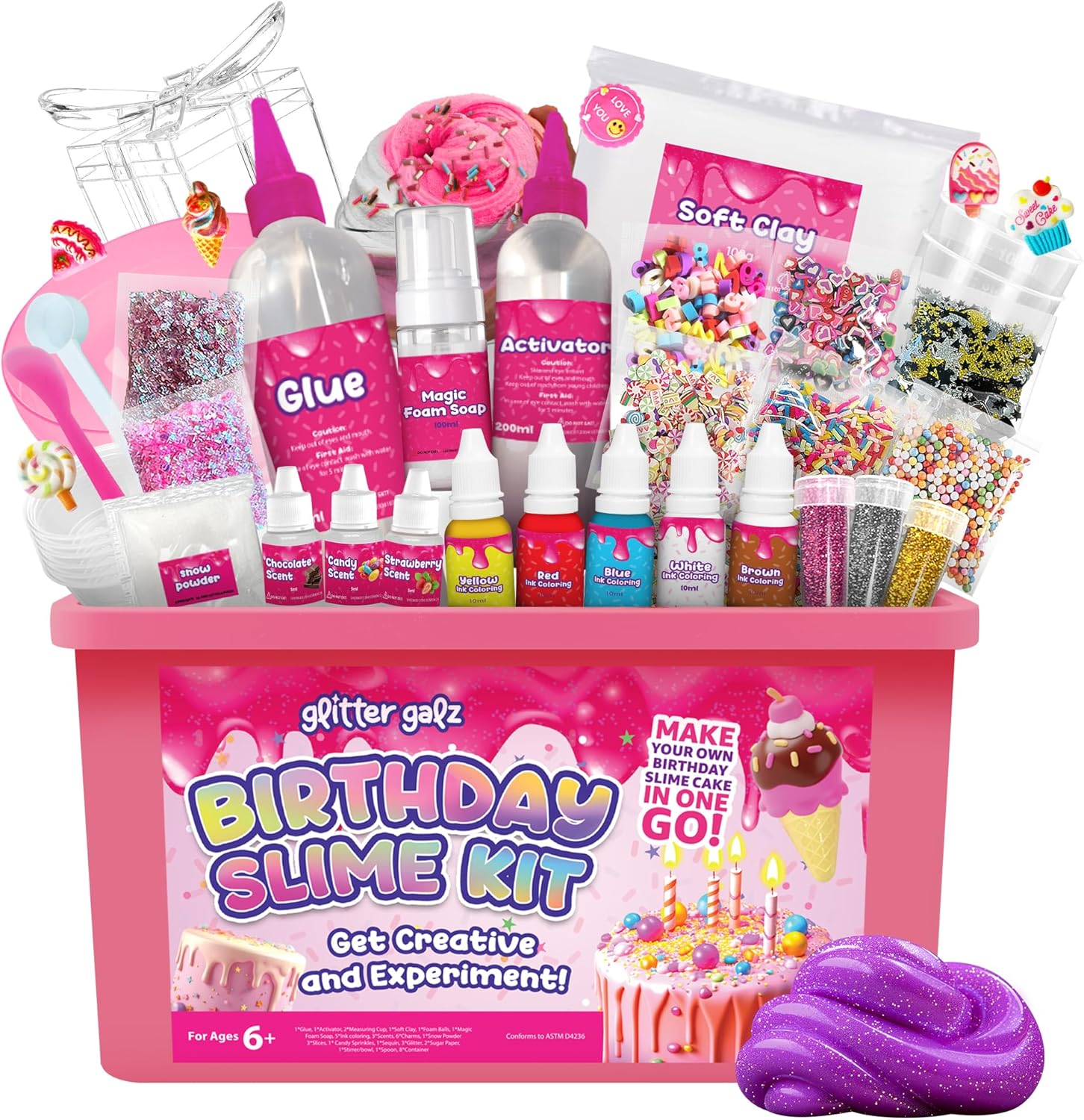 DIY Slime Kit for Girls Ages 6+ | Glitter Galz Birthday Gifts