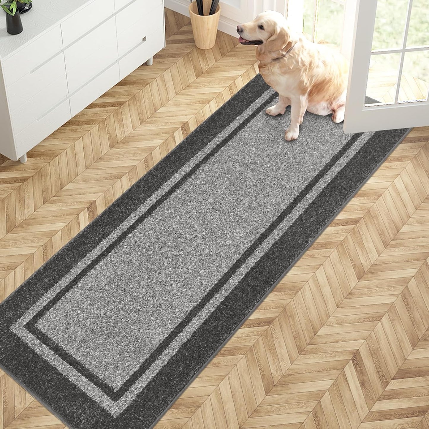 Dirt Trapping Door Mat 24in x 70in Non-Slip Machine Washable