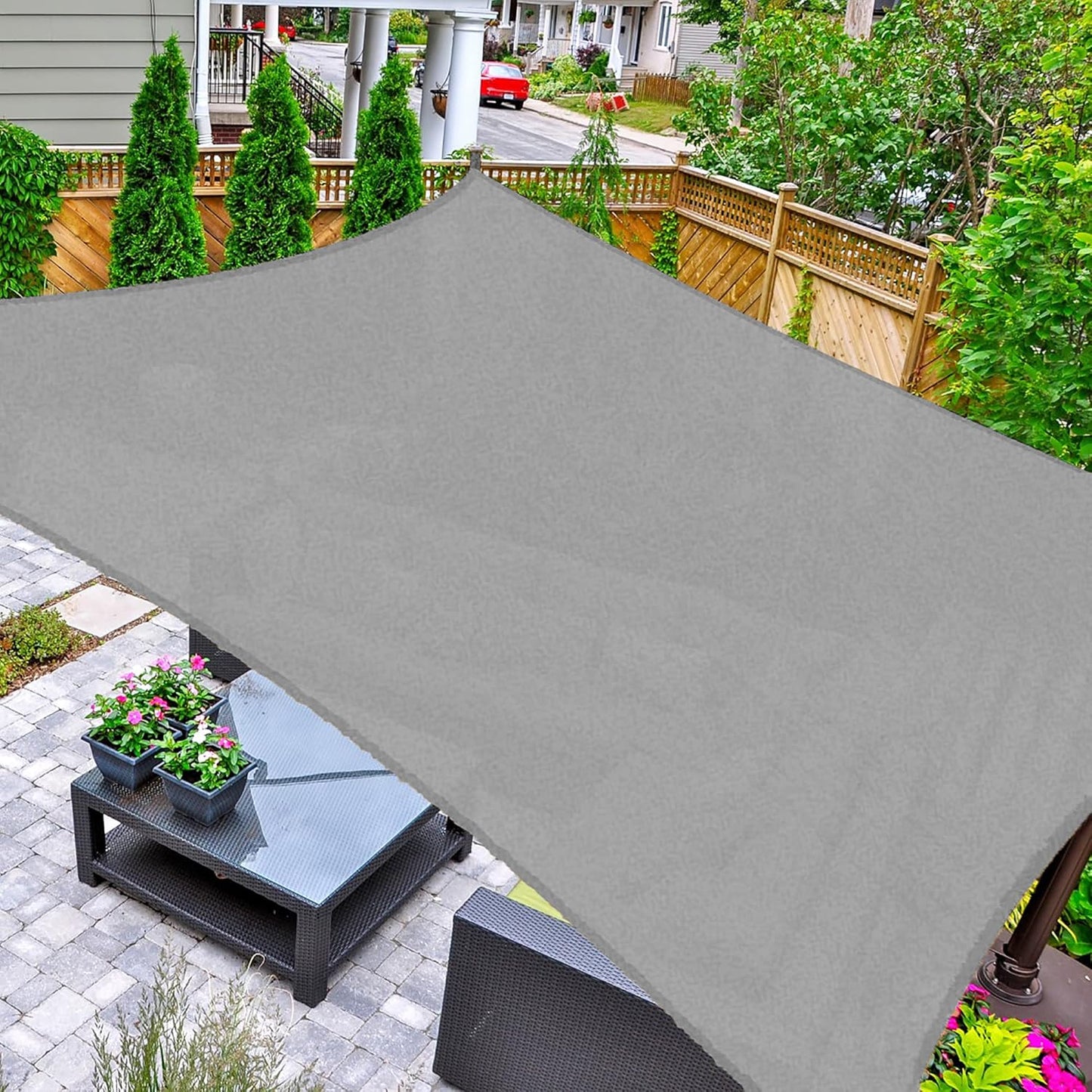AsterOutdoor 8ft x 12ft Sun Shade Sail for Outdoor Spaces