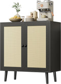Huuger Buffet Cabinet with Rattan Doors - Modern Storage for Hallway