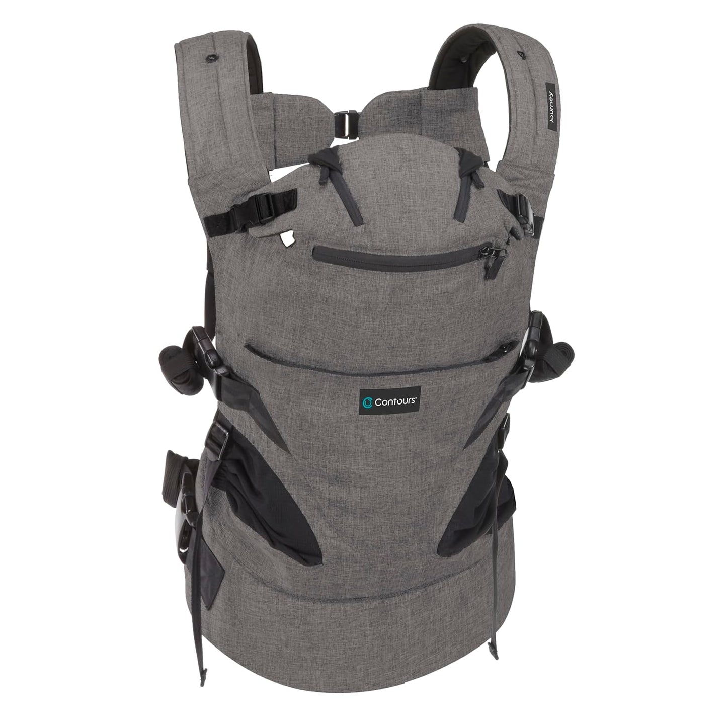 Contours Convertible Baby Carrier | Easy-to-Use with Pockets, 5 Positions - Carbon Gray
