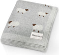 Knit Baby Swaddle Blanket - 100% Cotton Soft Lightweight Unisex