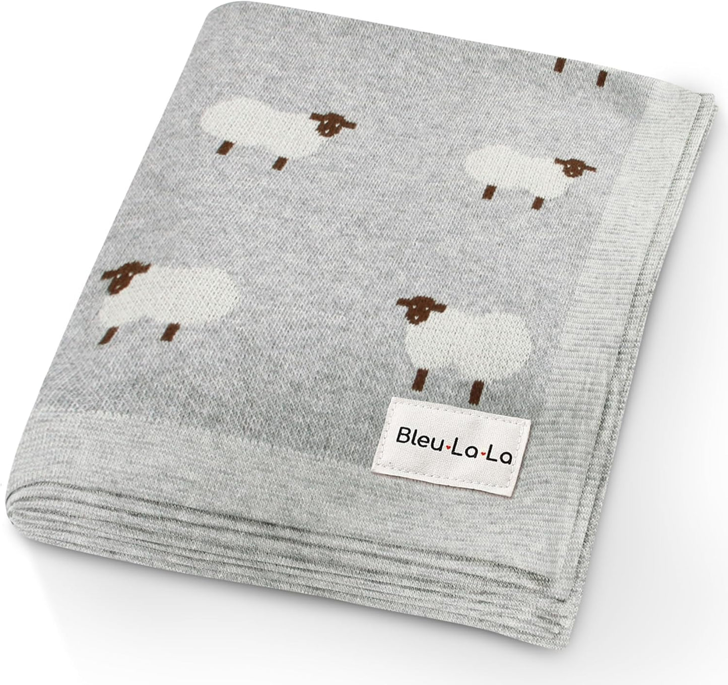 Knit Baby Swaddle Blanket - 100% Cotton Soft Cozy Lightweight