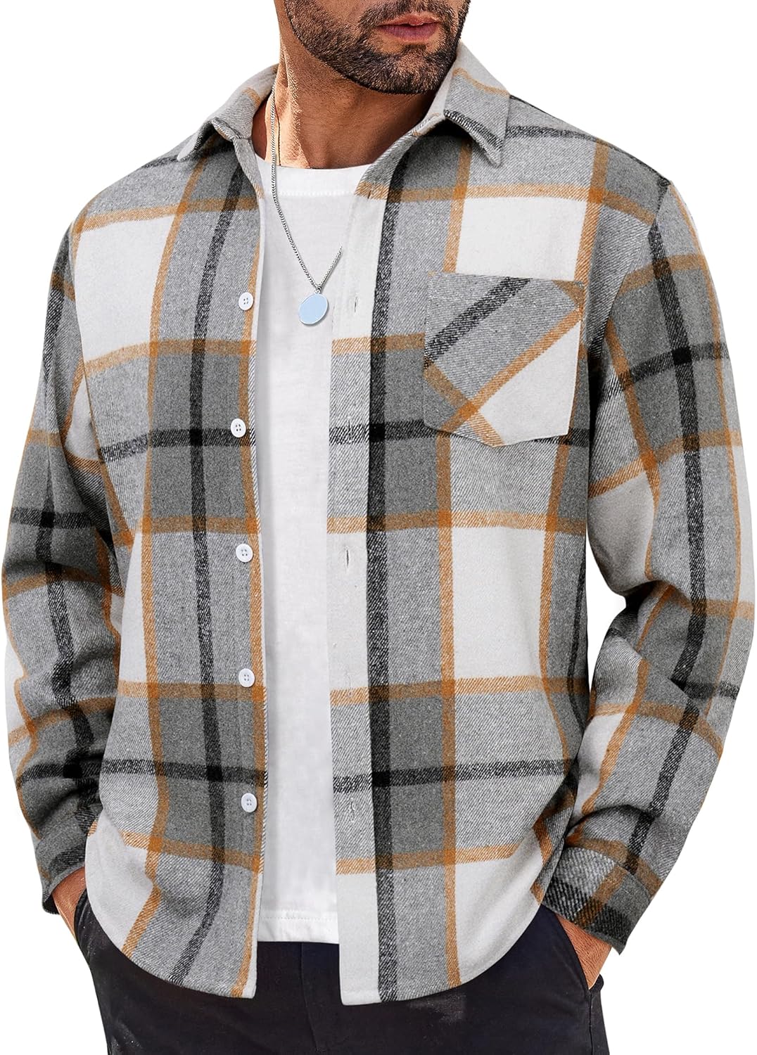 Stylish COOFANDY Mens Flannel Shirts for Casual Wear and Layering