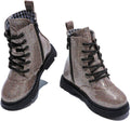 Kids Stylish Mid Calf Combat Boots - Waterproof Glitter by DADAWEN