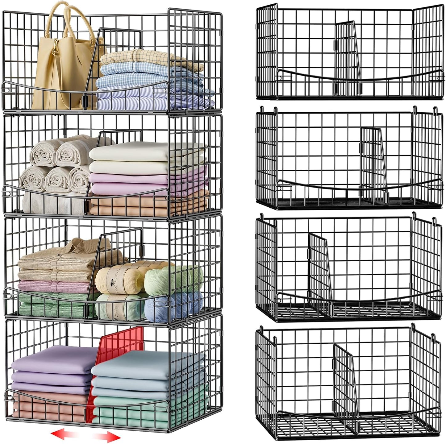 4-Tier Closet Organizers for Efficient Storage Solutions