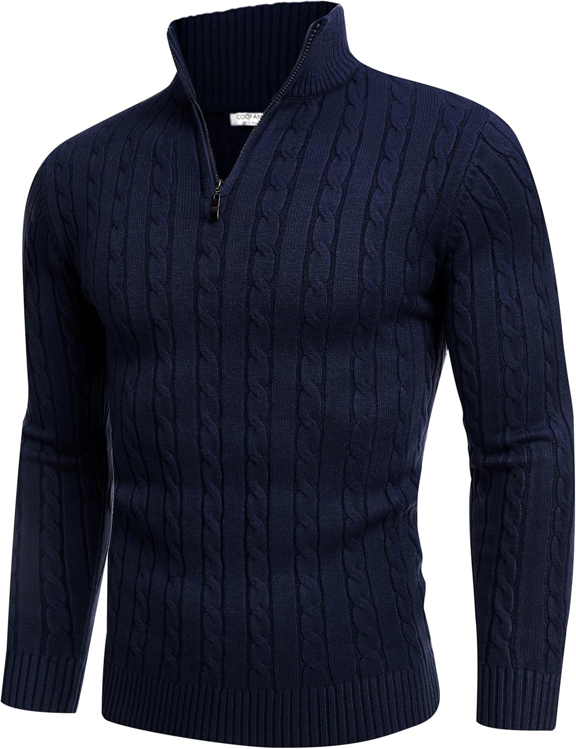 COOFANDY Men's Quarter Zip Sweater for Stylish Comfort
