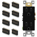 ENERLITES 40 Pack Black Decorator Receptacle - Sleek 15A Wall Outlet