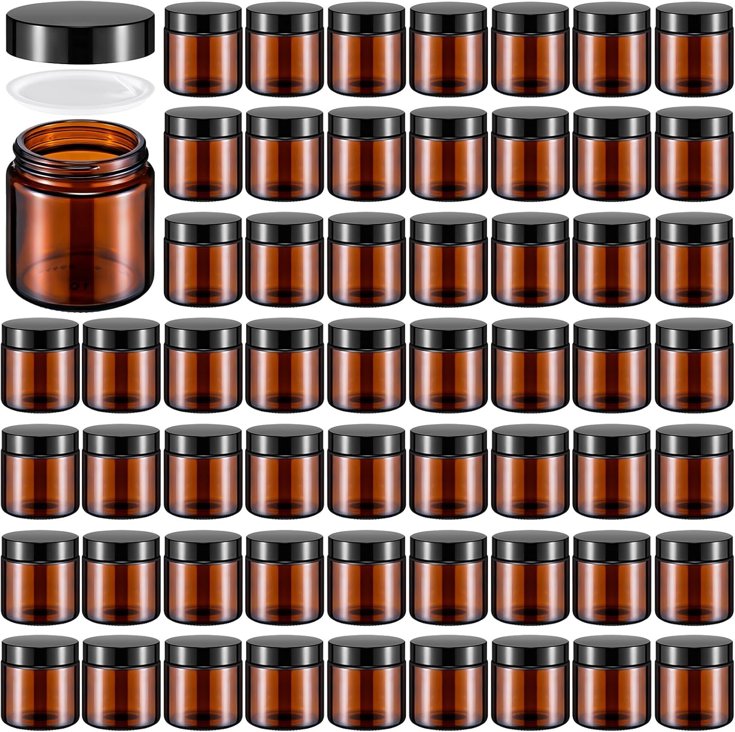 96 Pcs 4 oz Glass Jars with Lids for Cosmetics and Crafts